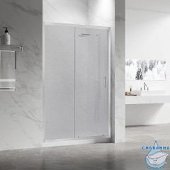 Дверь в нишу Veconi Vianno 120 профиль хром, стекло матовое VN55-120-02-C8