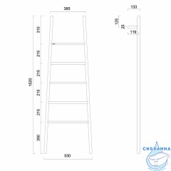 Полотенцесушитель электрический ABBER Treppe AH4705NG оружейная сталь