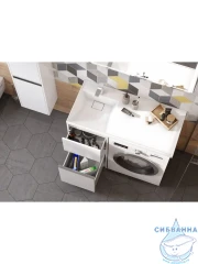 Раковина на стиральную машину Aqvaton Лондри 105x50 1A72833KLH01L левая