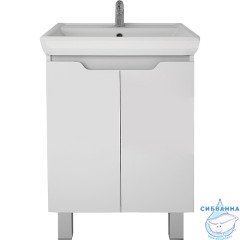 Тумба Dreja Q Plus (D) 50 белый глянец с раковиной Dreja Q 55