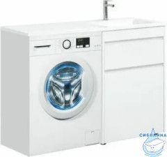 Тумба Aquanet Токио 58 239290 R белый глянец с раковиной Даллас 120