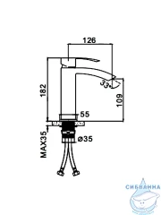 Смеситель для раковины Frap F10803 (сатин)