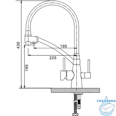 Смеситель для кухни Gappo G4398-13 (золото/черный)
