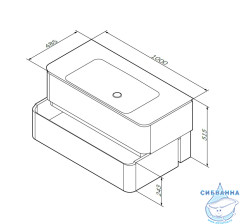 Тумба под раковину AM PM Sensation 100 орех