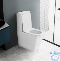 Унитаз напольный Abber Rechteck AC1210TMW с бачком и сиденьем Soft Close (микролифт)