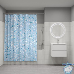 Штора для ванной, 200x180 см, Полиэстер, IDDIS, BX02P18i11