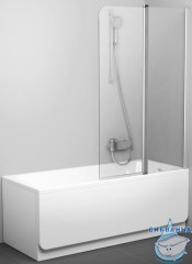 Шторка для ванны Ravak 10CVS2 100 профиль хром, стекло прозрачное, правая