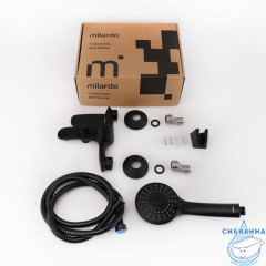 Смеситель для ванны, черный матовый, Rora, Milardo, RORBL00M02