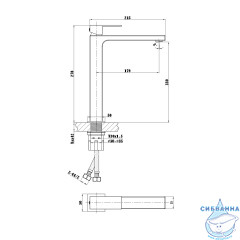Смеситель для раковины Vincea Cube VBF-1C02BG (брашированное золото)