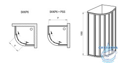 Душевое ограждение Ravak Supernova 90x90 профиль черный, стекло грапе 3207O302ZG (без поддона)