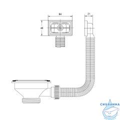Мойка с выпуском арт. 011UPSOi84, нержавеющая сталь, шелк, D490, Suno S, IDDIS, SUN49S0i77K