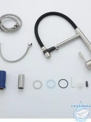 Смеситель кухни Frap F4398-5 сатин (/черный)