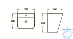Раковина 38 см CeramaLux 500Q