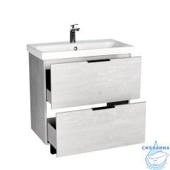 Тумба Viant Берлин 80Н с раковиной Moduo 80 цемент