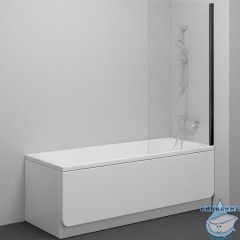 Шторка для ванны Azario Merrit 80x140 профиль черный, стекло прозрачное AZ-NF6310-1 800 BLACK