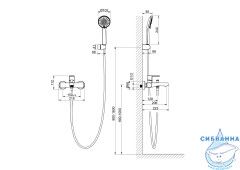 Смеситель для ванны Aquatek Оберон AQ1249BG (золото шлифованное)