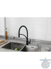 Смеситель кухни Frap F4552-6 (черный матовый)