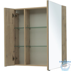 Шкаф-Зеркало Aquanet Алвита 80х85 277537 дуб веллингтон