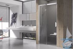 Дверь в нишу Ravak Matrix MSD2 120 см L профиль хром