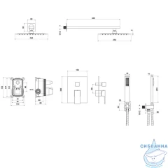 Душевая система Aquatek Либра AQ1672MB (черный матовый)