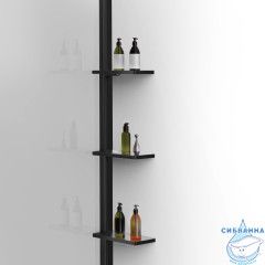 Walk-in Vincea Walk In HR 120 профиль черный, стекло прозрачное VSW-1HWS120CLB