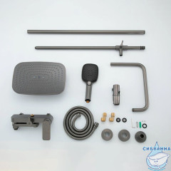 Душевая система Gappo G2448-9 230 1 режим (оружейная сталь)