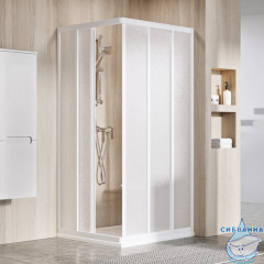 Боковая стенка с дверью Ravak Supernova ASRV3 90 профиль сатин, стекло пеарл 15V70U0211