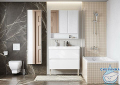 Шкаф-колонна Акватон Сканди 40 белый 1A253403SD010