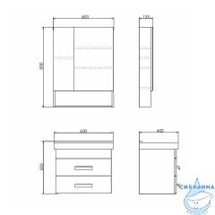 Тумба Comforty Никосия 60 дуб белый с раковиной Comforty 60 4138879