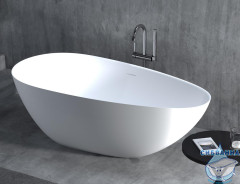 Ванна из искусственного камня Salini Paola Bassa 172x82 (материал solix, белый матовый)