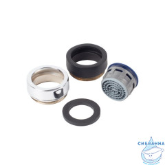 Аэратор для смесителя без гайки, пластик, M24, корпусный, наружная резьба, IDDIS, 996P24B1SMWH