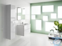 Тумба подвесная Roca Victoria Nord Ice Edition 80 с раковиной Roca Victoria 80 белый глянец