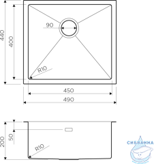 Кухонная мойка Omoikiri Taki 49-U/IF-GM 4973524