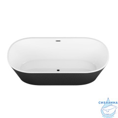 Акриловая ванна Grossman Forta GR-27021MB 170X75 с каркасом (белый/черный матовый)