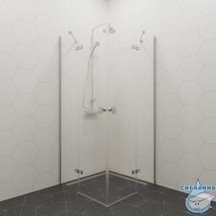 Душевое ограждение Тритон Дельта 90x90 профиль хром, стекло прозрачное  Щ0000054216 (без поддона)