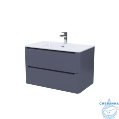 Тумба с умывальником, подвесная, 80 см, темно-серый, Edifice, IDDIS, EDI80D0i95K  подходит умыв. 0108000i28