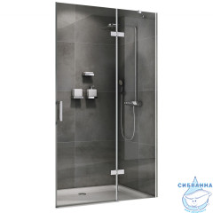 Дверь в нишу ABBER Zart AG08090 90x195 профиль хром, стекло прозрачное