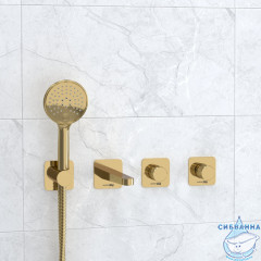 Встраиваемый смеситель для ванны Wasserkraft Ems A7651.303.305.280.197.207 (золото глянцевое)