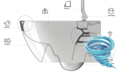 Унитаз подвесной безободковый GSI Modo с сиденьем Soft Close (микролифт)