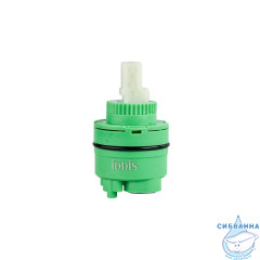 Картридж керамический для смесителя, 35 мм, без ножек, с верхним уплотнителем, IDDIS, 999C35D1SM