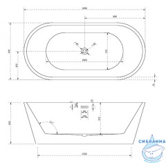 Акриловая ванна Abber 160х80 AB9203-1.6
