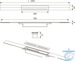 Крышка дренажного канала TECEdrainprofile 120 см 671210