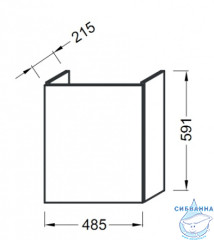 Тумба Jacob Delafon Odeon Up 49 квебекский дуб с раковиной Odeon Up 50