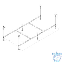 Каркас для ванны AM.PM X-Joy 180x80