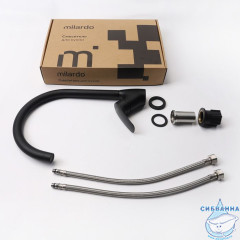 Смеситель для кухни, черный матовый, Rora, Milardo, RORBL0JM05