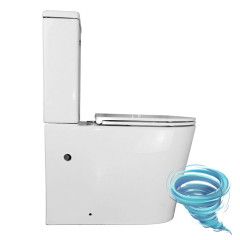 Унитаз напольный со смывом торнадо Azario Conto с бачком и сиденьем Soft Close (микролифт) AZ-T005BR