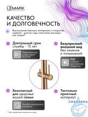Смеситель для кухни Lemark Зенит LMF-1676S-BRRGN (розовое золото)