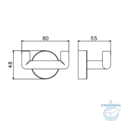 Крючок Raglo R320.052.09 (графит)