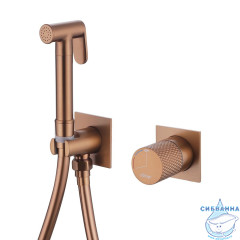 Смеситель ABBER Rund AF8725MRG с гигиеническим душем, розовое золото матовое