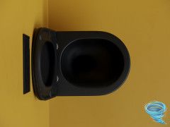 Унитаз подвесной безободковый, смыв торнадо Ceramicanova Metropol Rimless CN4002TMB с сиденьем быстросъемным Soft Close (микролифт)